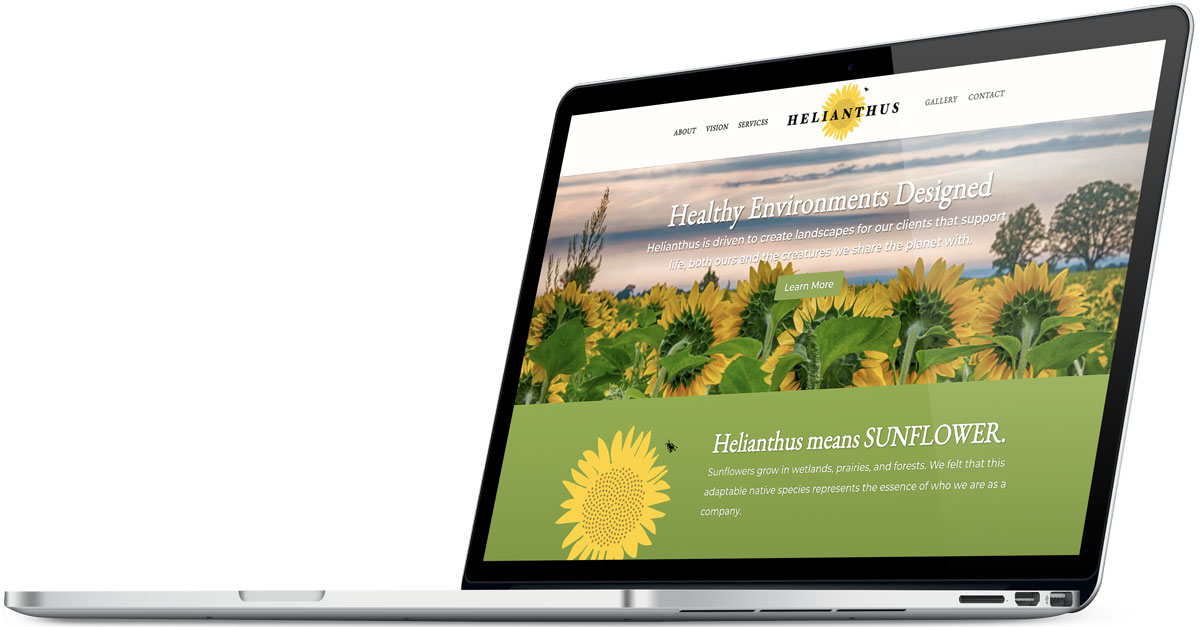 Helianthus Website Design | LimeGlow Design