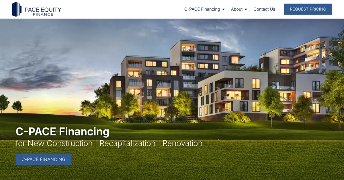 PACE Equity Website Home Page Hero Section